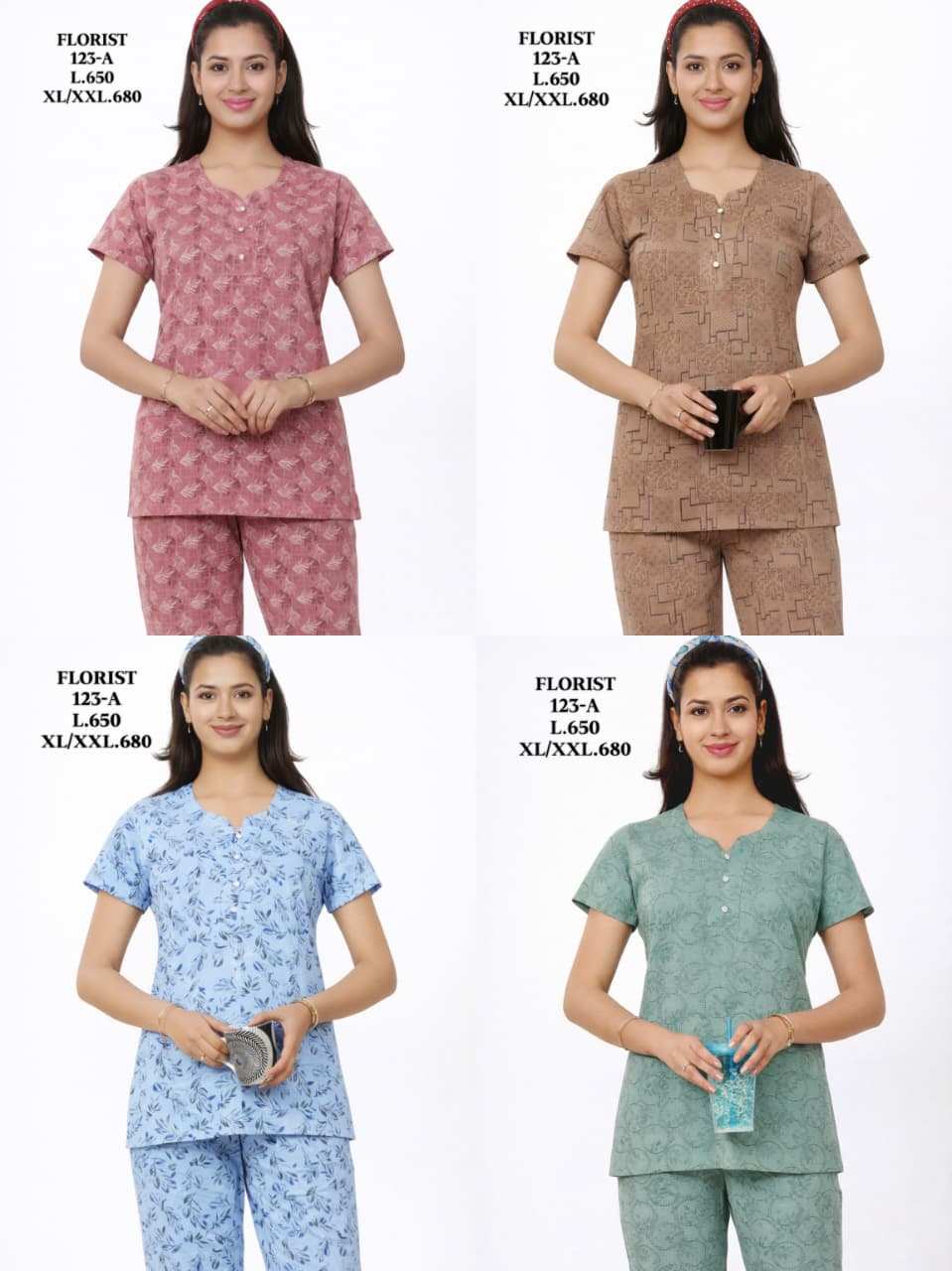 FLOURIST-NIGHT SUIT-123-A