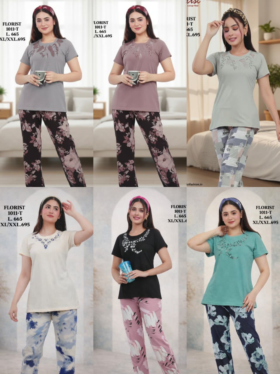 FLOURIST-NIGHT SUIT-1011-T