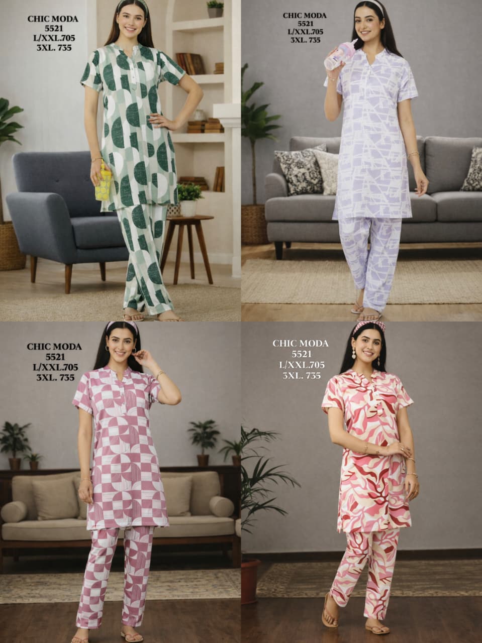 CHIC MODA-NIGHT SUIT-5521