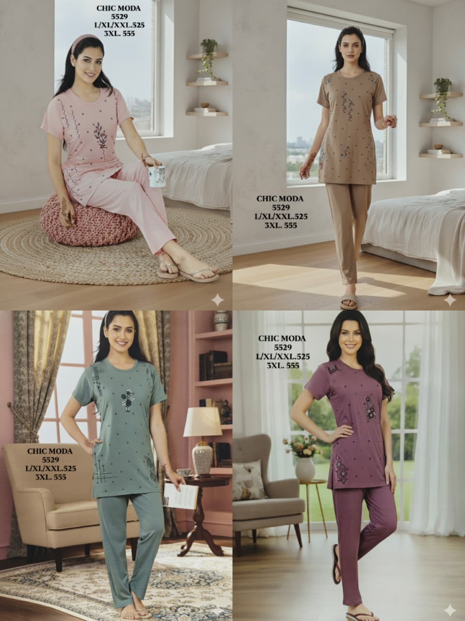 CHIC MODA-NIGHT SUIT-5529