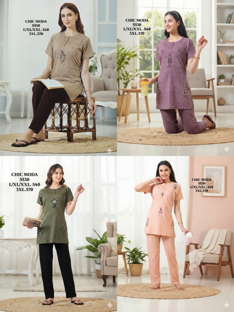 CHIC MODA-NIGHT SUIT-5530