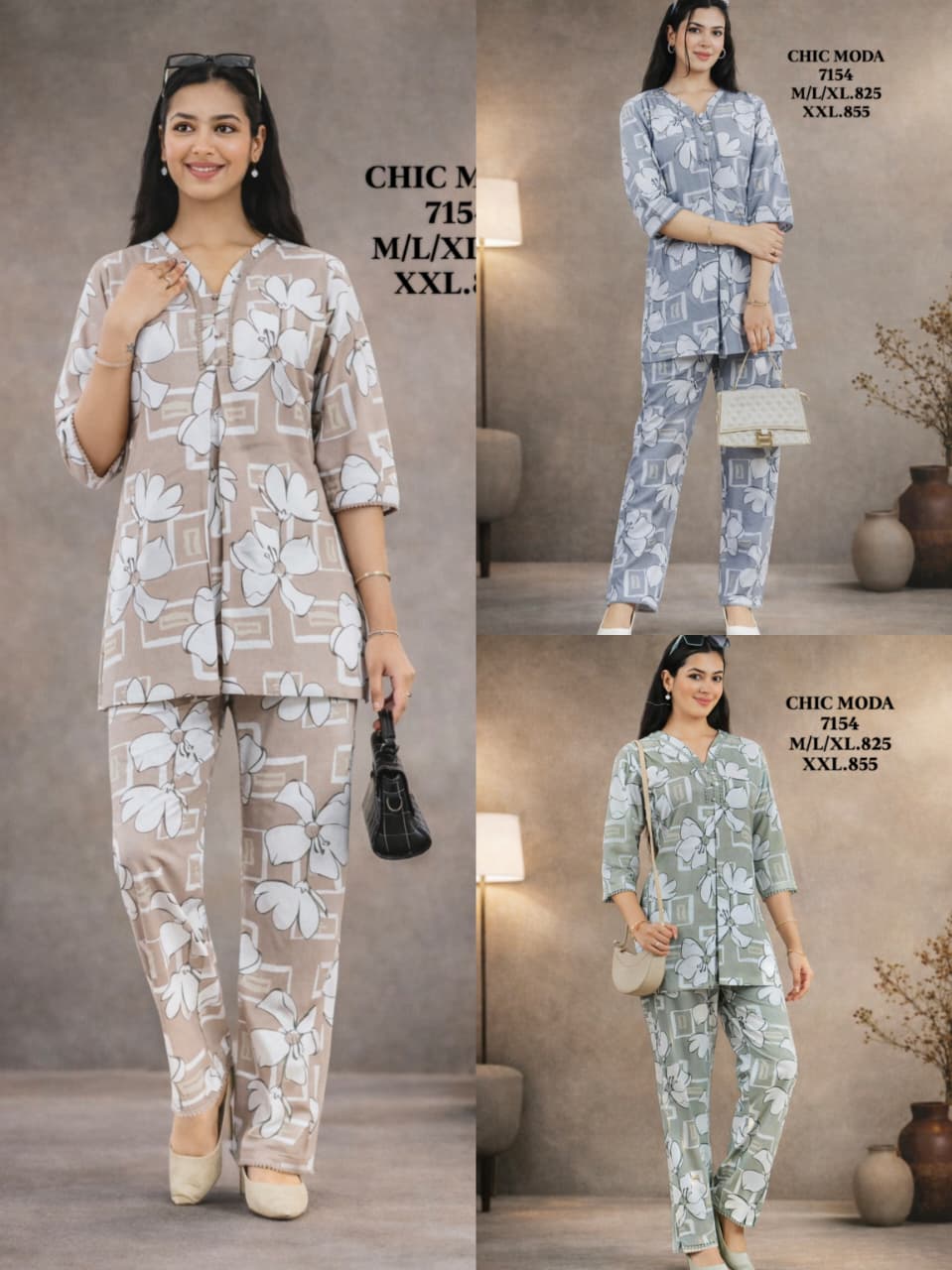 CHIC MODA-NIGHT SUIT-7154