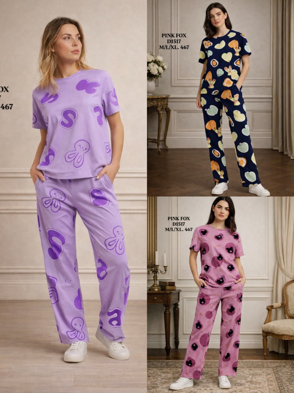 PINK FOX-NIGHT SUIT-1517