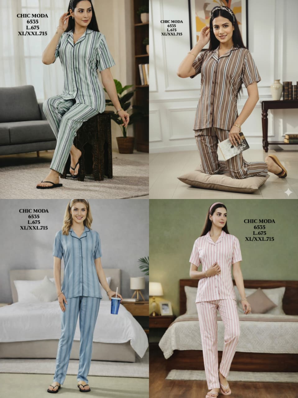 CHIC MODA-NIGHT SUIT-6535