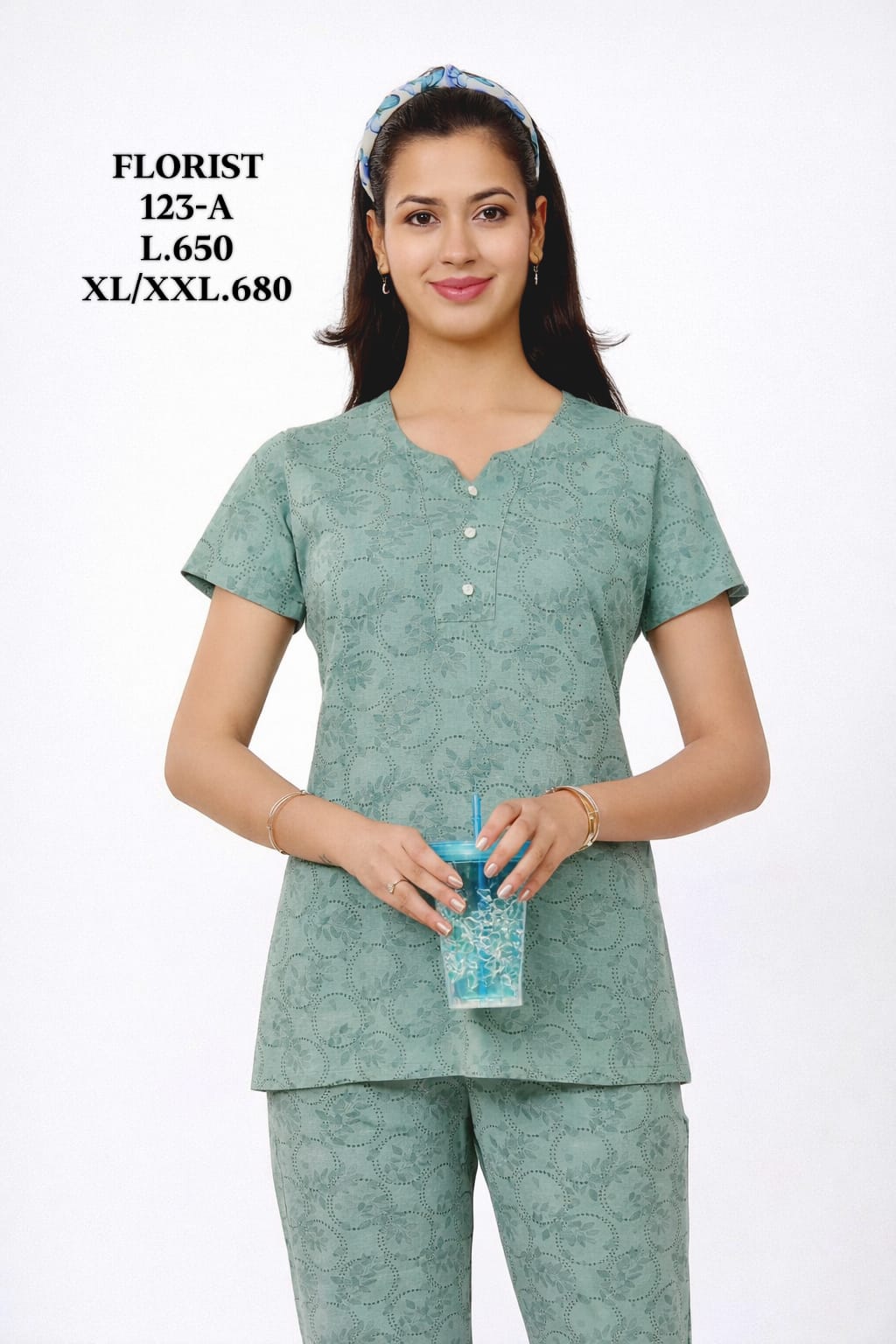 FLOURIST-NIGHT SUIT-123-A