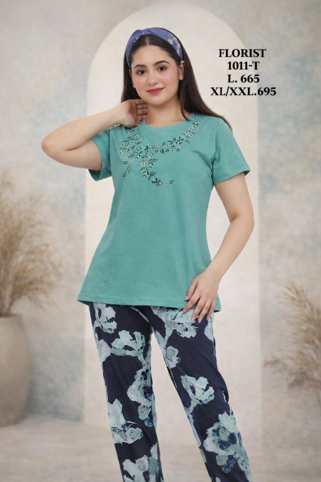 FLOURIST-NIGHT SUIT-1011-T