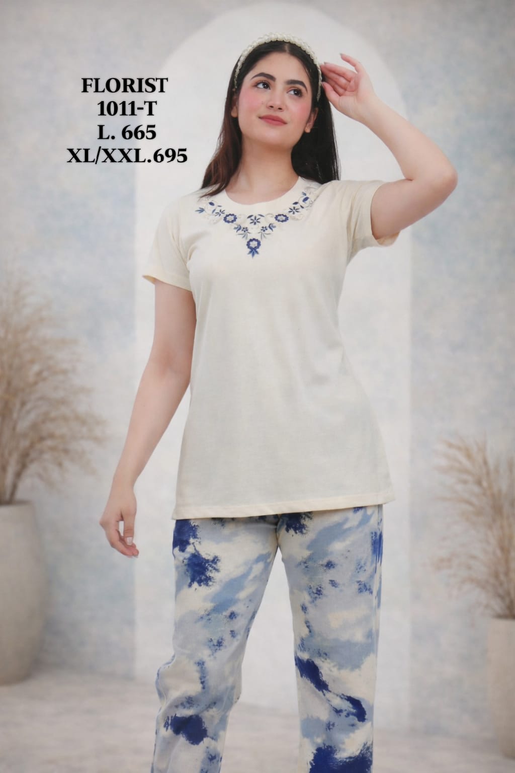 FLOURIST-NIGHT SUIT-1011-T