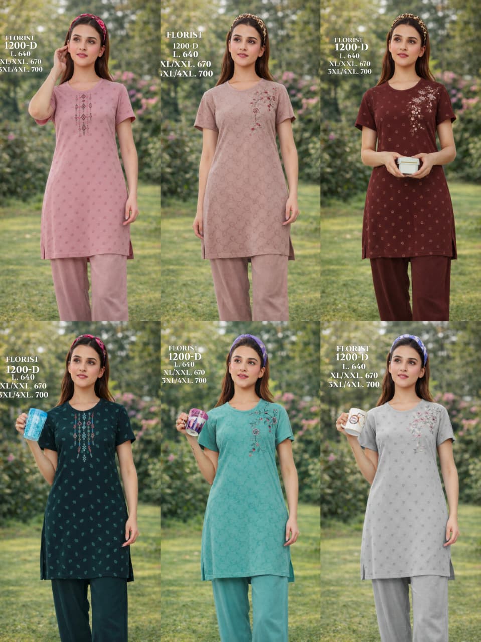FLOURIST-NIGHT SUIT-1200