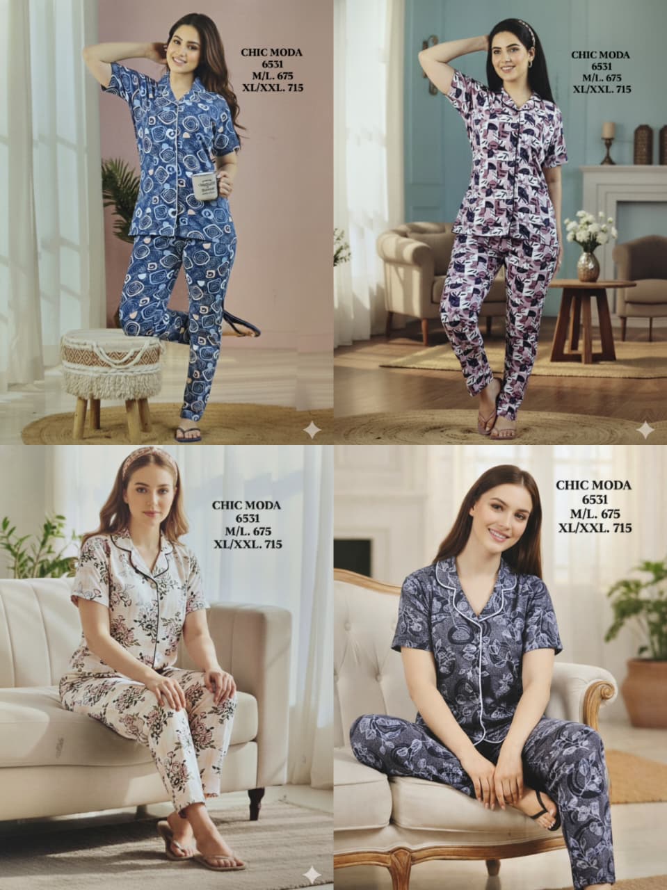 CHIC MODA-NIGHT SUIT-6531