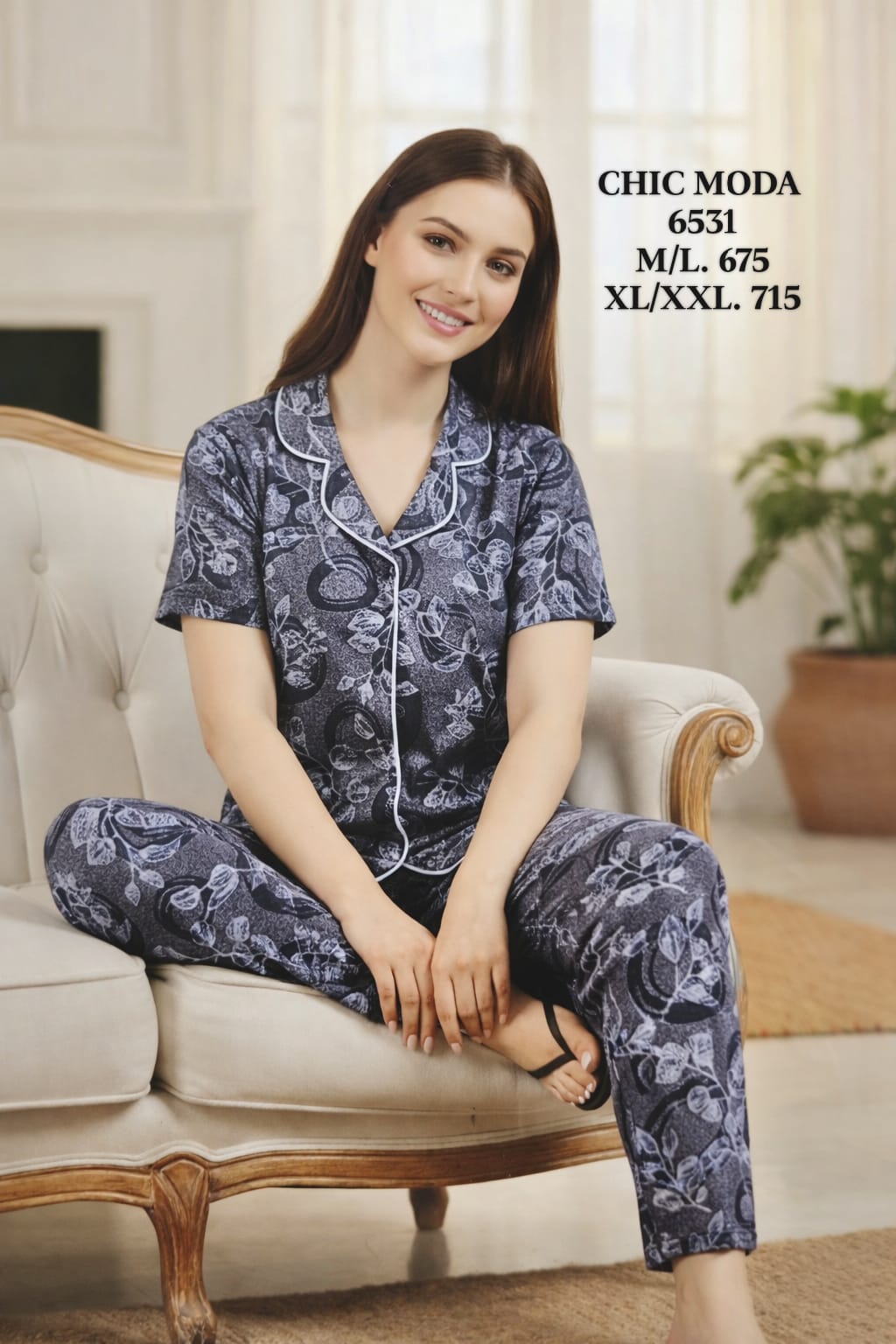 CHIC MODA-NIGHT SUIT-6531