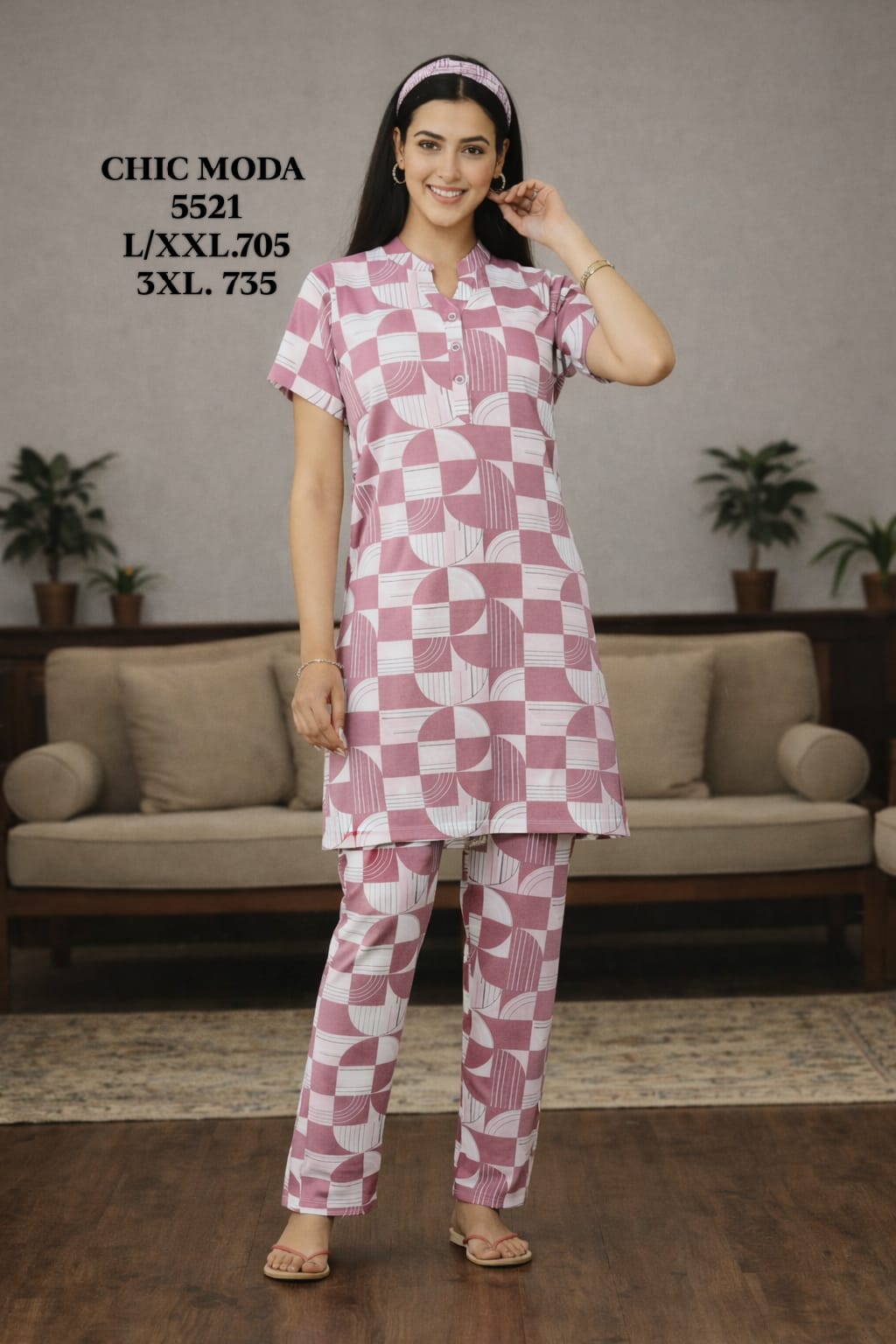 CHIC MODA-NIGHT SUIT-5521