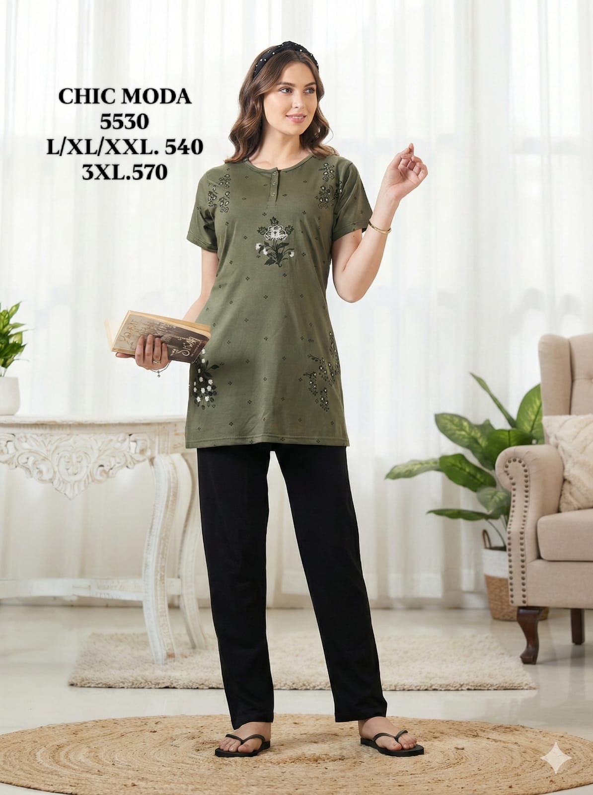 CHIC MODA-NIGHT SUIT-5530