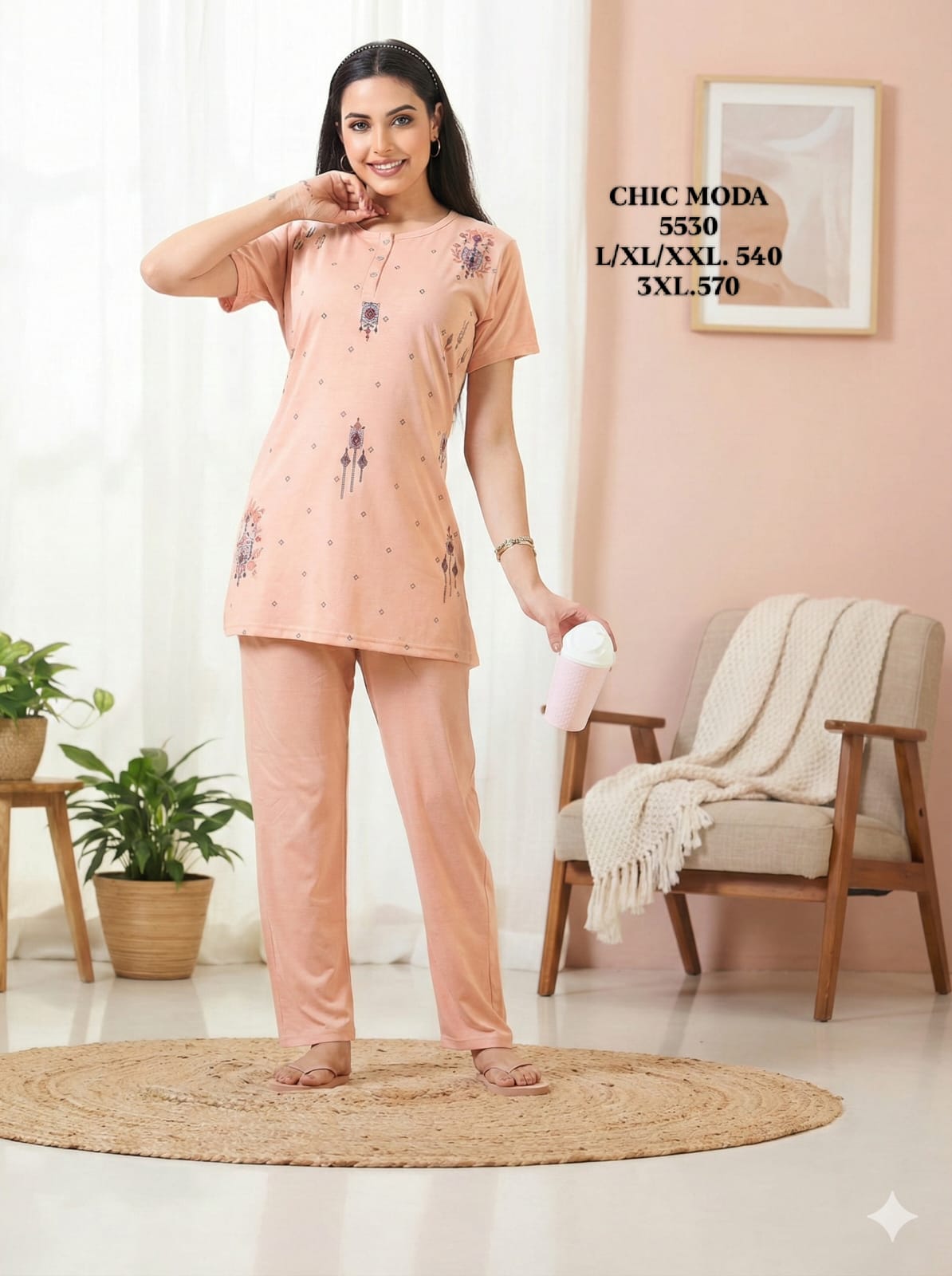 CHIC MODA-NIGHT SUIT-5530