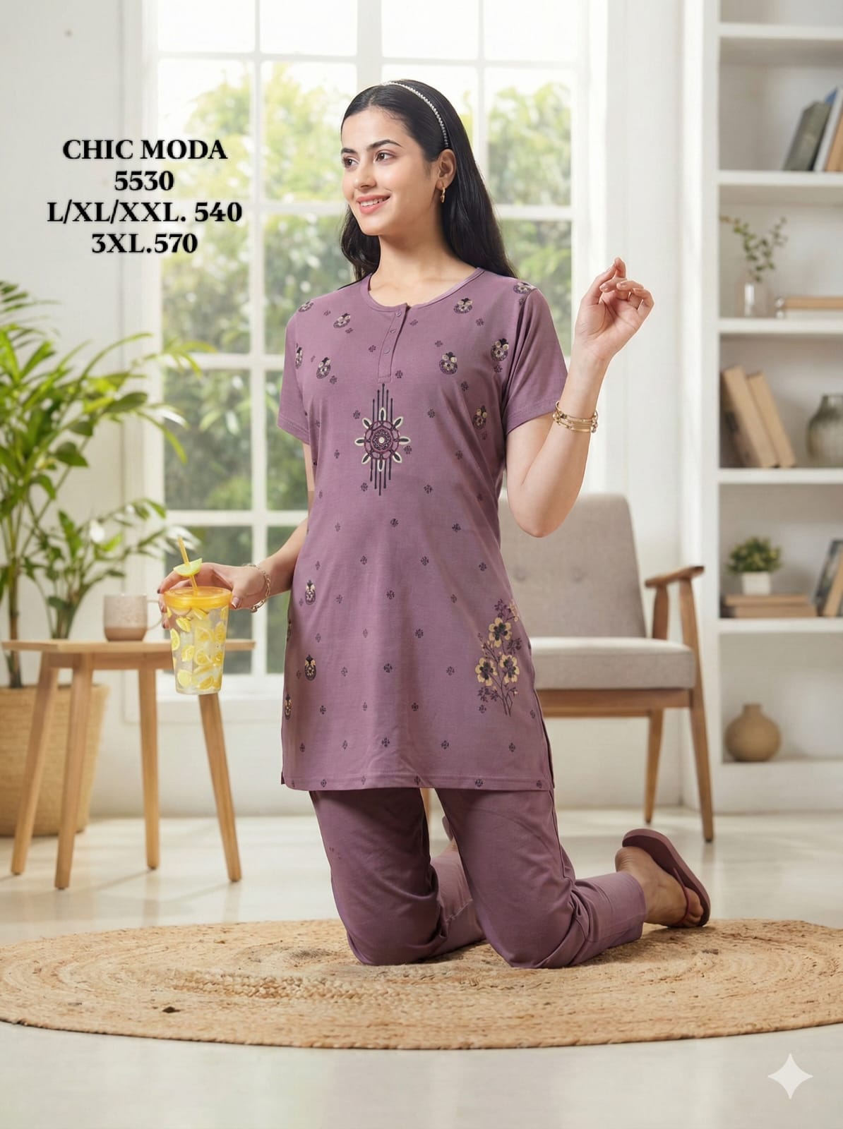 CHIC MODA-NIGHT SUIT-5530