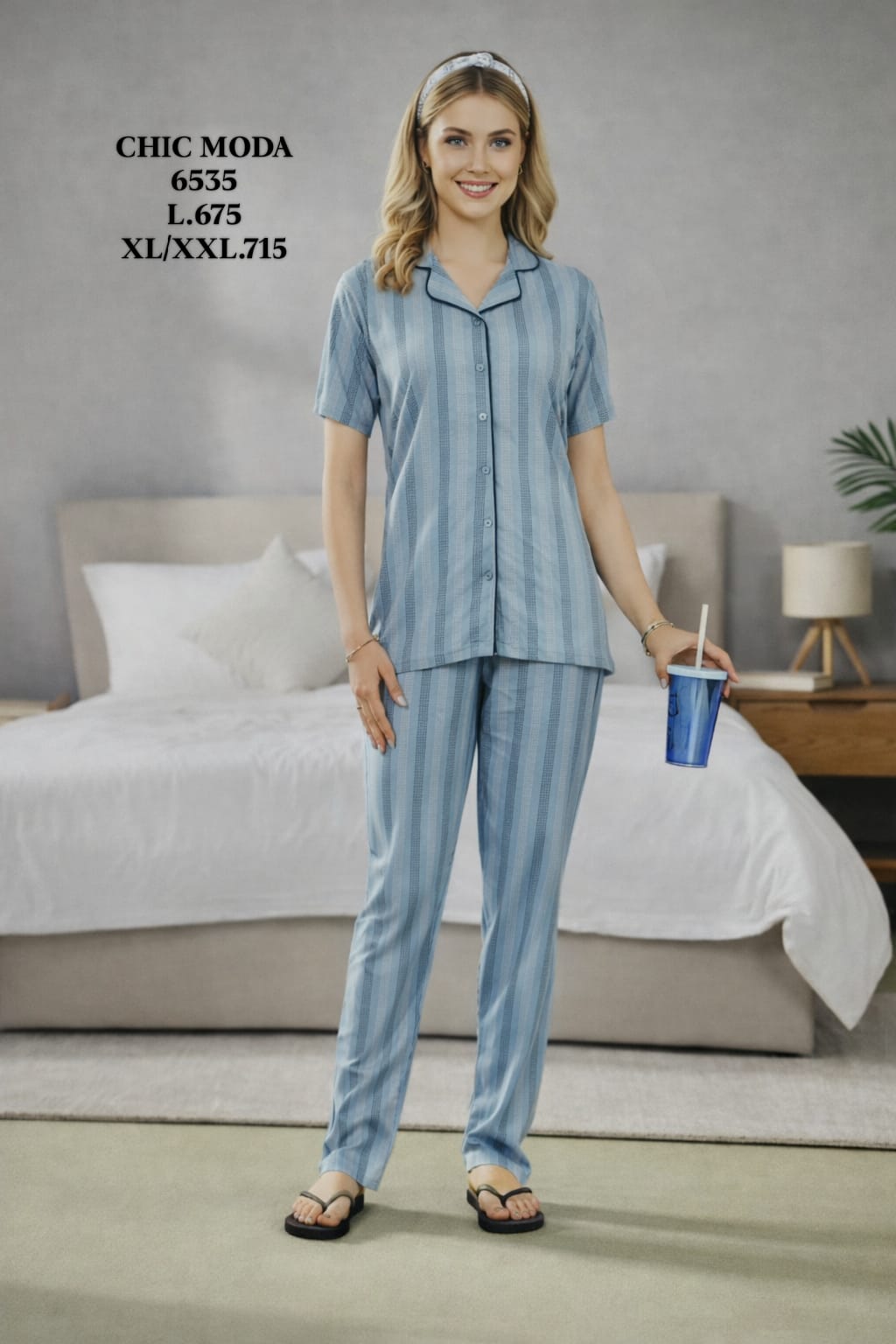 CHIC MODA-NIGHT SUIT-6535