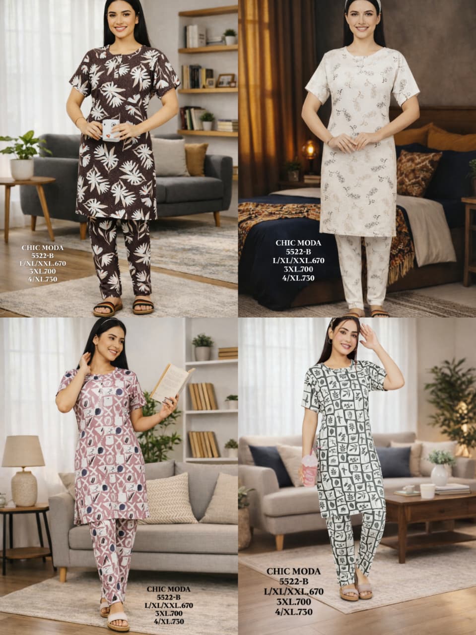 CHIC MODA-NIGHT SUIT-5522
