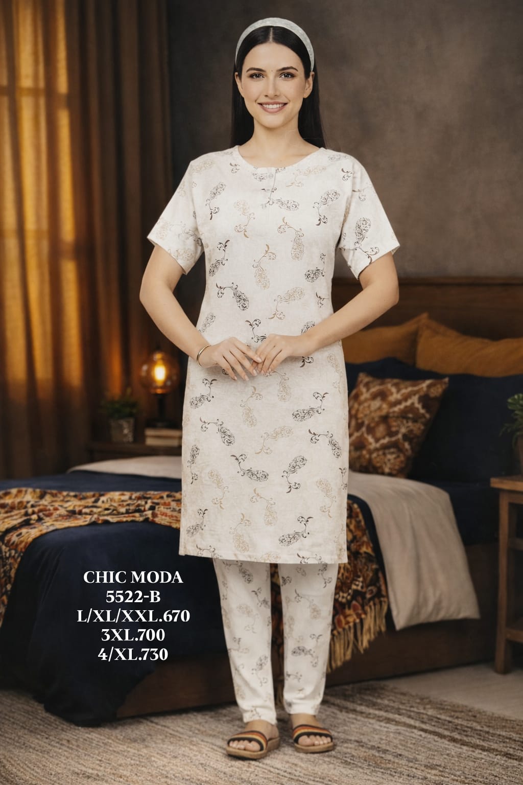 CHIC MODA-NIGHT SUIT-5522