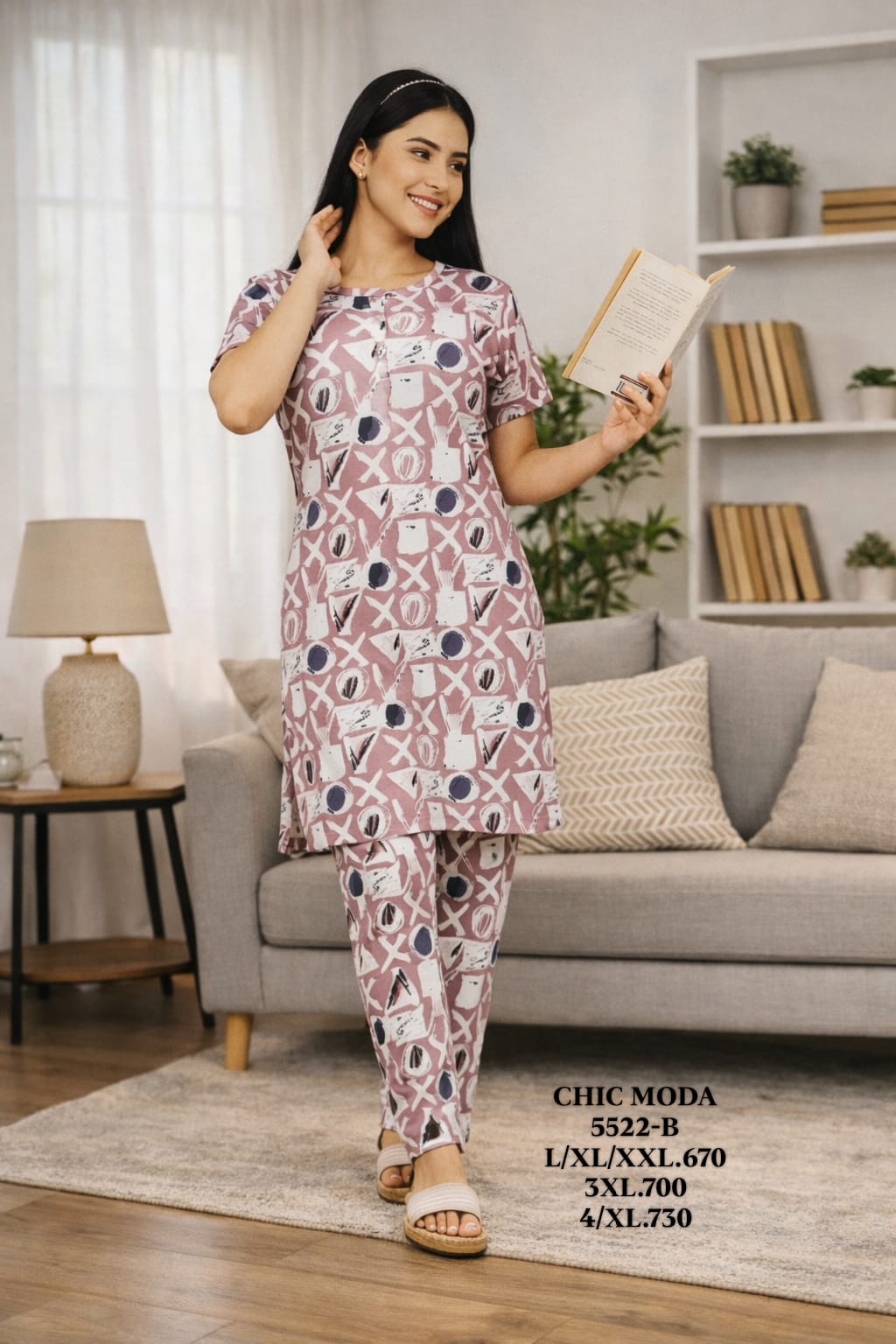 CHIC MODA-NIGHT SUIT-5522