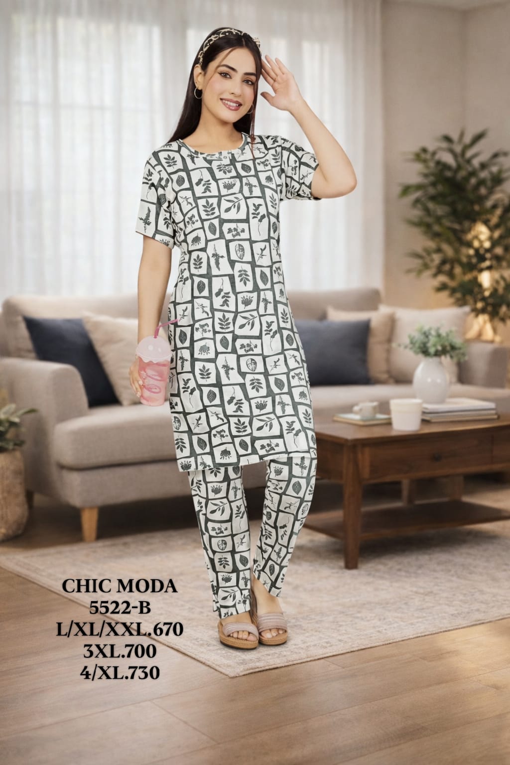 CHIC MODA-NIGHT SUIT-5522