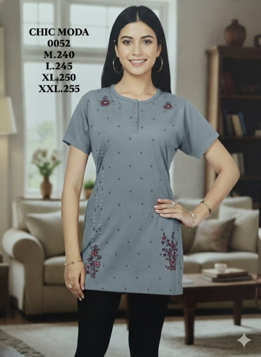 CHIC MODA-LONG TOP-0052