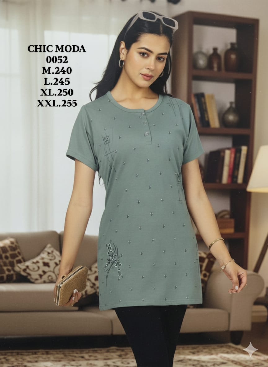 CHIC MODA-LONG TOP-0052