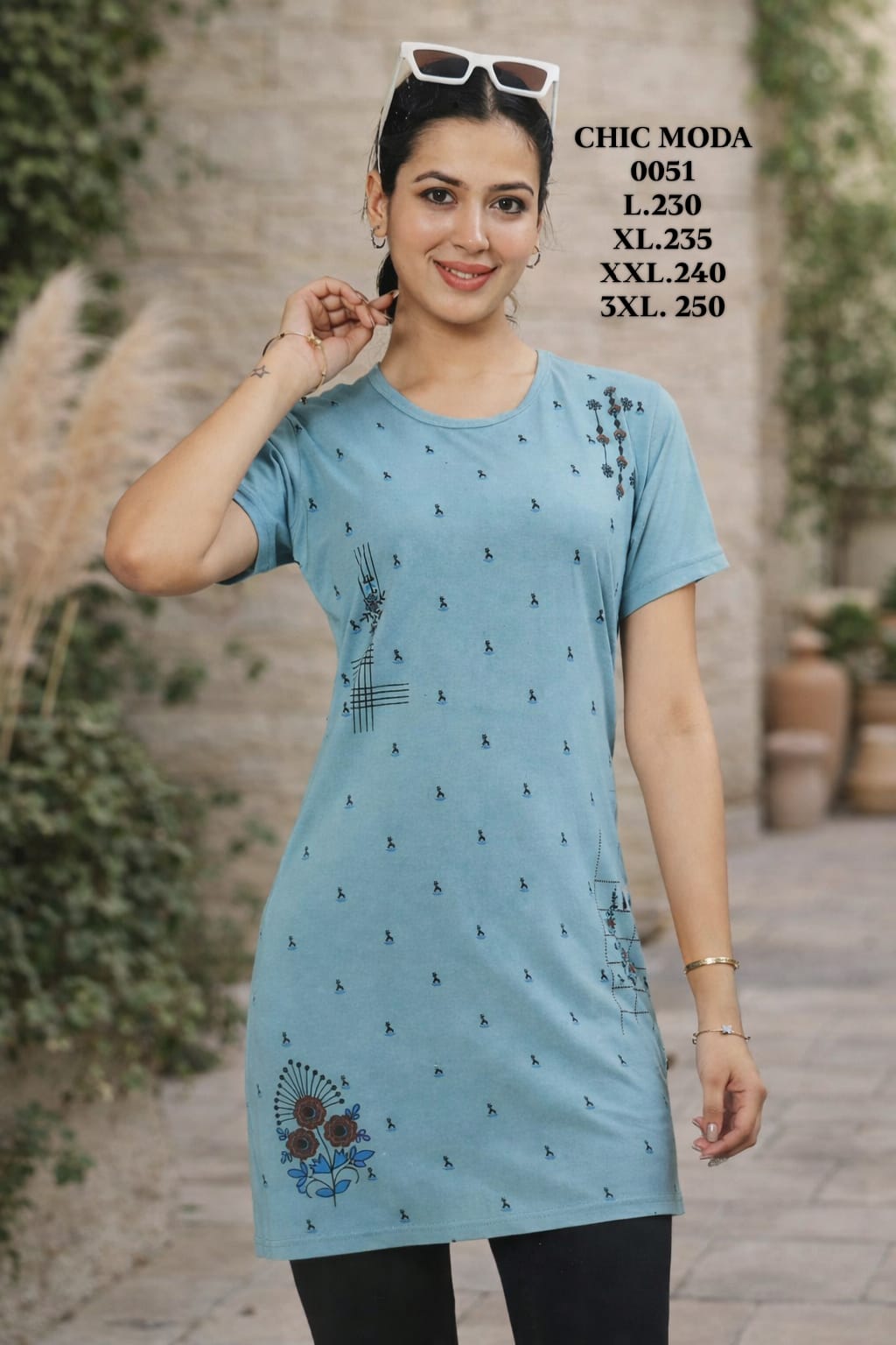 CHIC MODA-LONG TOP-0051