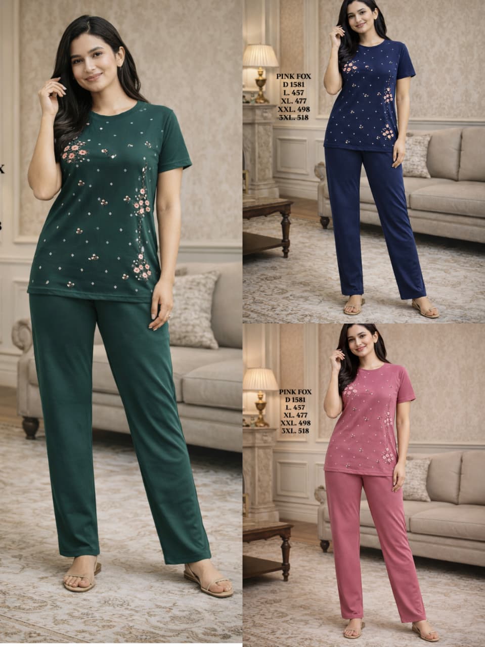 PINK FOX-NIGHT SUIT-1581